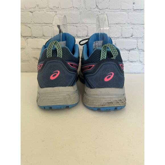 Women's Asics Gel Venture 7 Running Sneakers Size 8.5 Blue/Gray/Pink-Gently Used - Picture 5 of 12